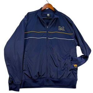 Michigan Wolverines Starter Jacket Full Zip Track Collegiate Mens Size‎ L